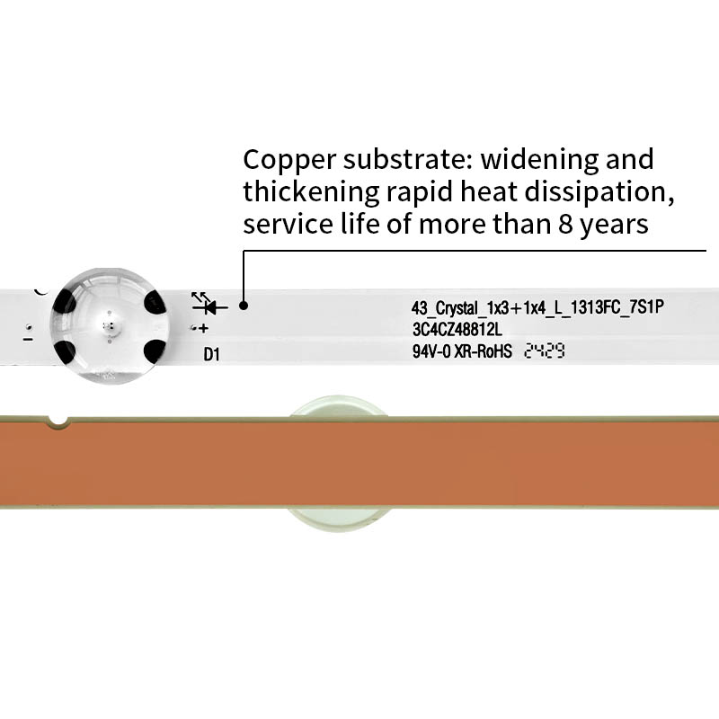 LED TV Backlight Strips 43_Crystal_1x3+1x4_L_R_1313FC_7S1P for Arcelik 43VLX7730SP