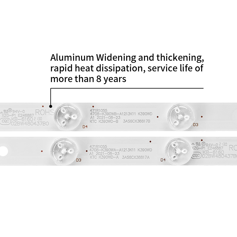 LED TV Backlight Strips 4708-K390WA-A1213K11 K390WD KTC K390WD-A for TCL 39P6, TCL 39L2F
