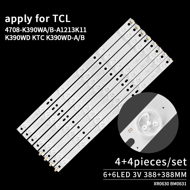 LED TV Backlight Strips 4708-K390WA-A1213K11 K390WD KTC K390WD-A for TCL 39P6, TCL 39L2F