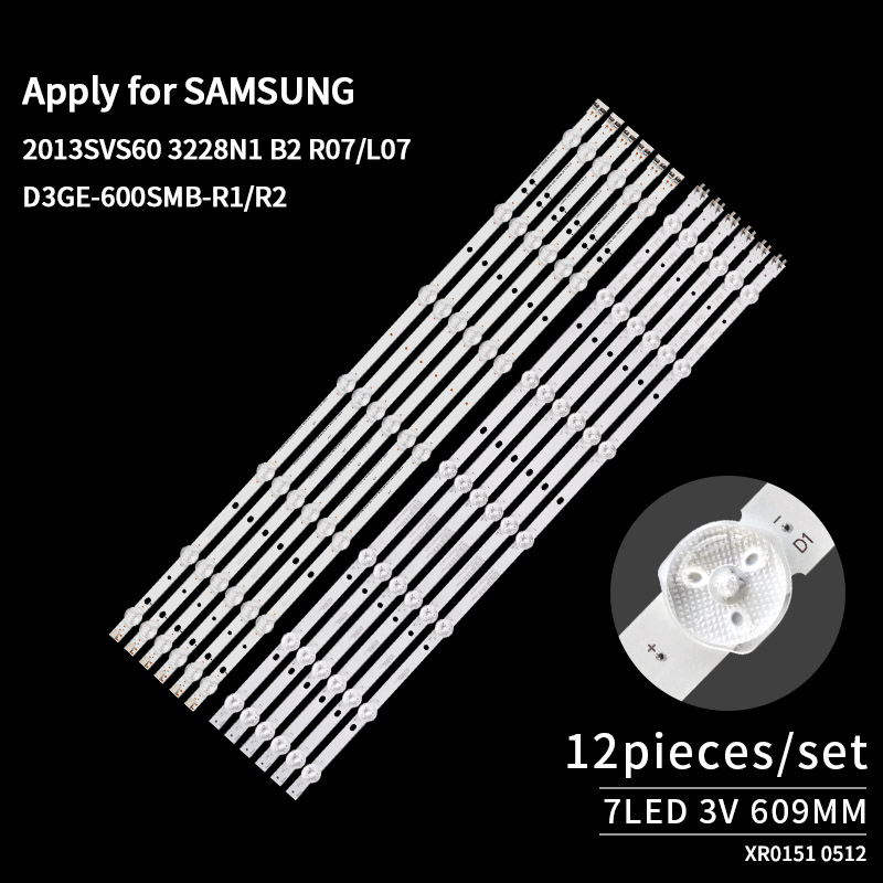 TV Backlight Strips 2013SVS60 3228N1 B2 L07 D3GE-600SMA-R2 R07 D3GE-600SMB-R1 for UN60J6200AFXZC,UN60FH6003HXPA