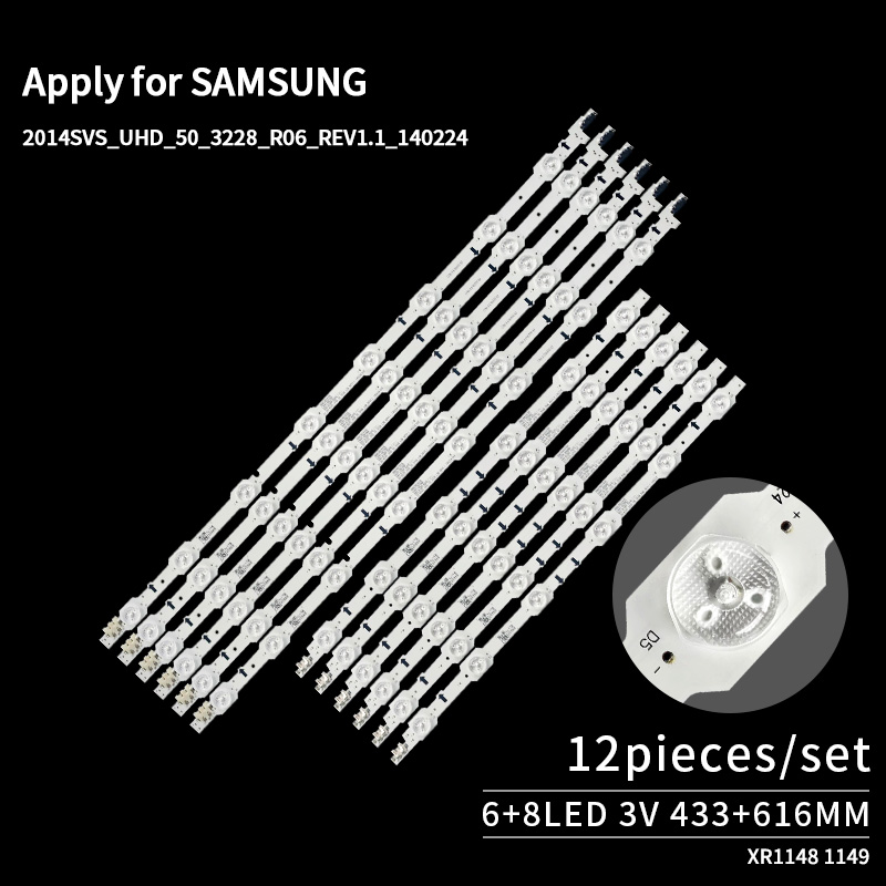 TV Backlight Strips 2014SVS_UHD_50_3228_R06_REV1.1_140224  2014SVS_UHD_50_3228_L08_REV1.1_140224 for SAMSUNG  UN50HU6900F UE50HU7000