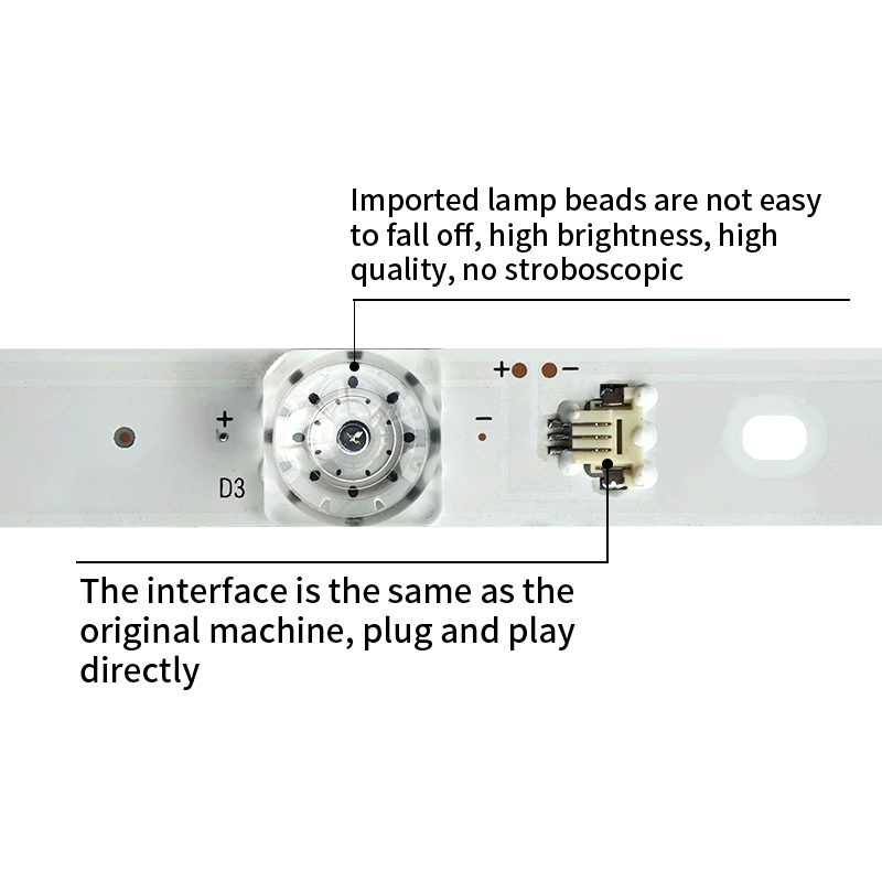 LED TV Backight Strips MPEG GIC75LB08_3030F2.1D_V1.1 for TCL 75V2 75D6
