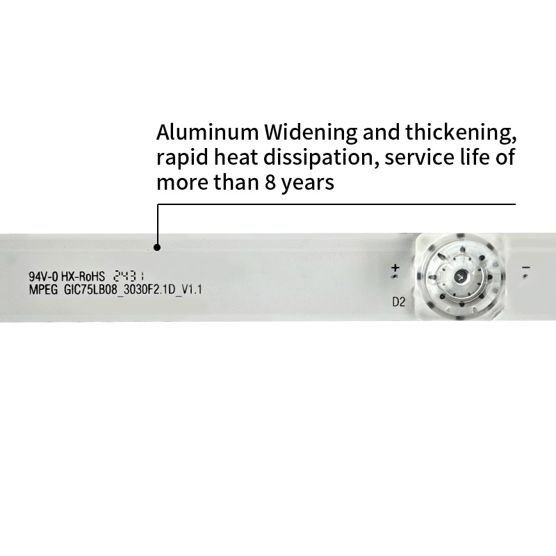 LED TV Backight Strips MPEG GIC75LB08_3030F2.1D_V1.1 for TCL 75V2 75D6