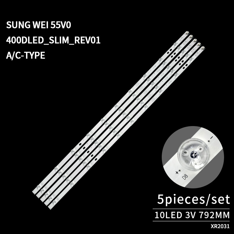 LED TV Backlight Bars SUNG WEI 55V0  400DLED_SLIM_REV01   A/C-TYPE for 40FA8500, 40UA9300