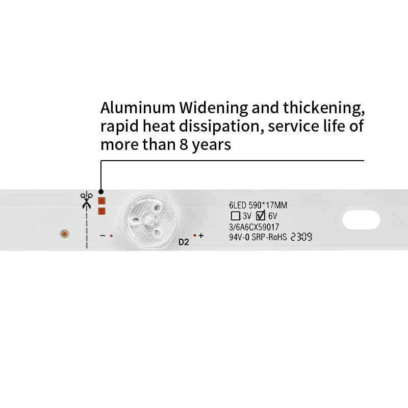 TV Backlight Strips universal6LED 3V/6V1W 590*17（OD30）