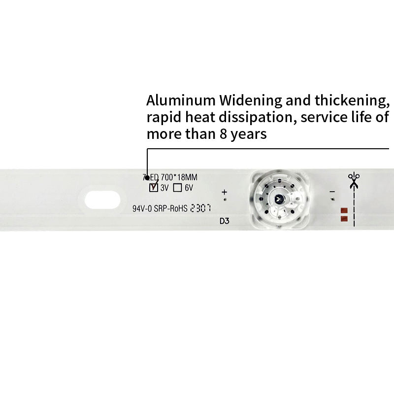 LED TV Backlight Strips universal7LED 3V 700*18（OD20）