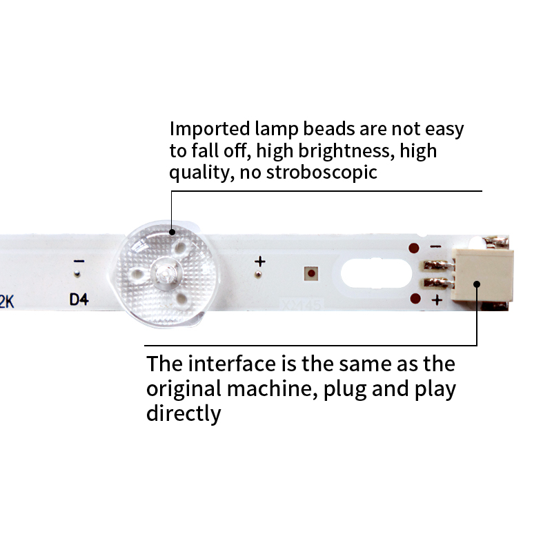 LED TV Backlight Strips 303KJ550051E, KJ55D09-ZC22AG-07E 9S1P, DLED55HD 5X9 0001 for 55-inch TV