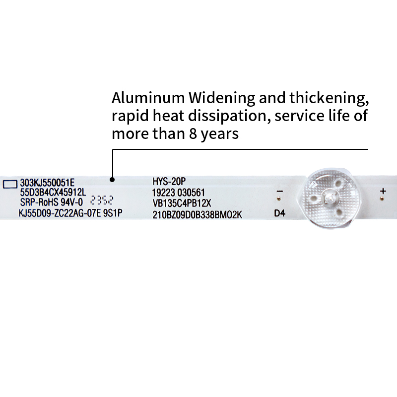 LED TV Backlight Strips 303KJ550051E, KJ55D09-ZC22AG-07E 9S1P, DLED55HD 5X9 0001 for 55-inch TV