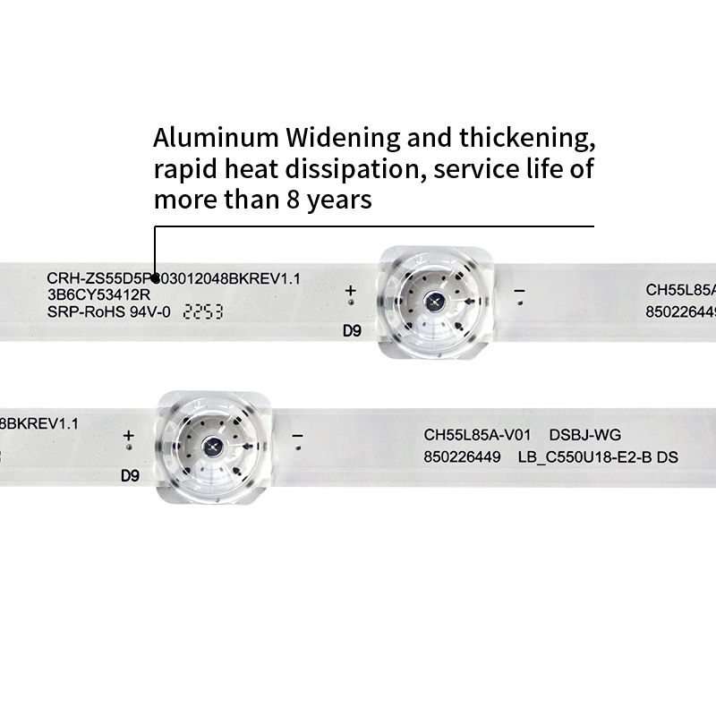 LED TV Backlight Strips CRH-ZS55D5P303012048BKREV1.1, LB-C550U19-E7-H(01) XRD, CH55L85A-V01 DSBJ-WG, 850226449 LB_C550U18-E2-B DS