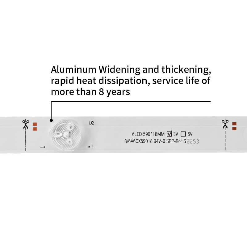 LED TV Backlight Strips universal6LED 590*18MM(3V)